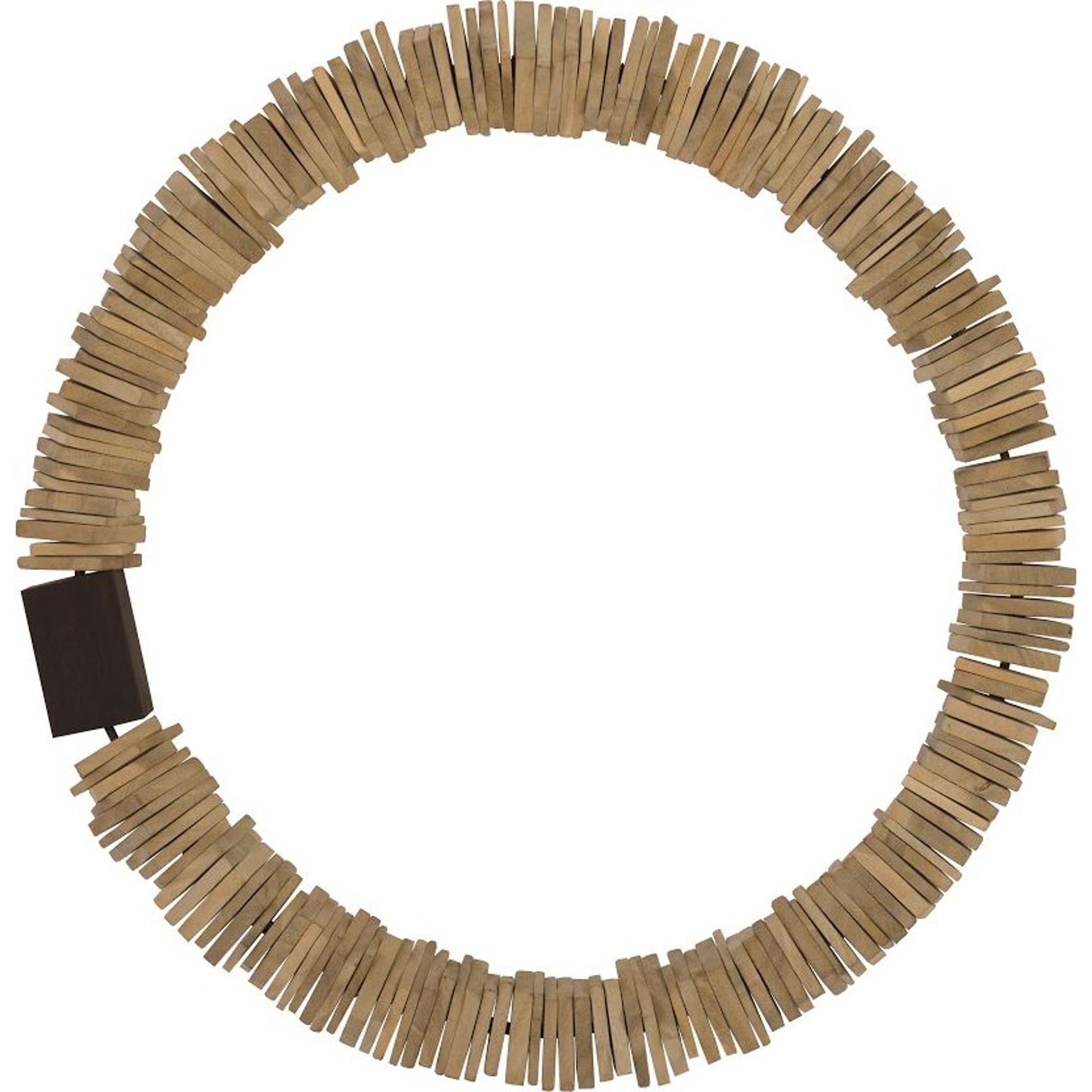 Stacked Wall Ring by Phillips Collection in bleached. Made from wood in a coastal style.