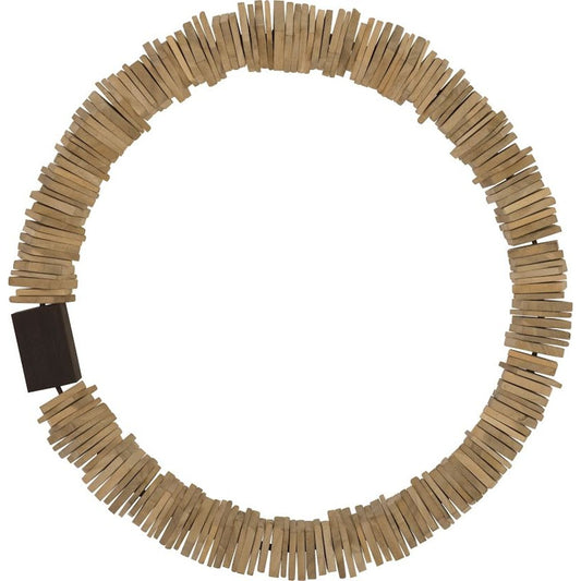 Stacked Wall Ring by Phillips Collection in bleached. Made from wood in a coastal style.