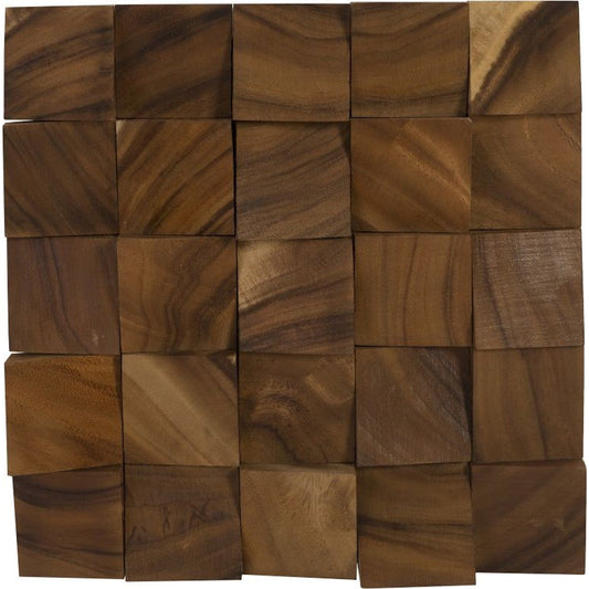 Blocks Wall Tile by Phillips Collection in brown. Made from wood in a modern style.