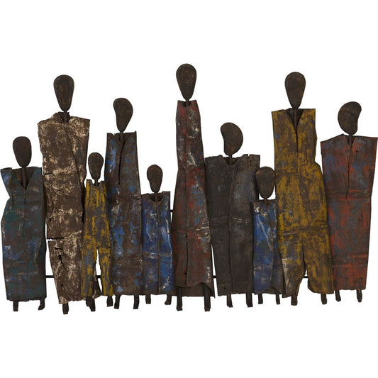 Honey Drum People by Phillips Collection in brown, multi colored and natural, rust. Made from metal in a eclectic & global style.