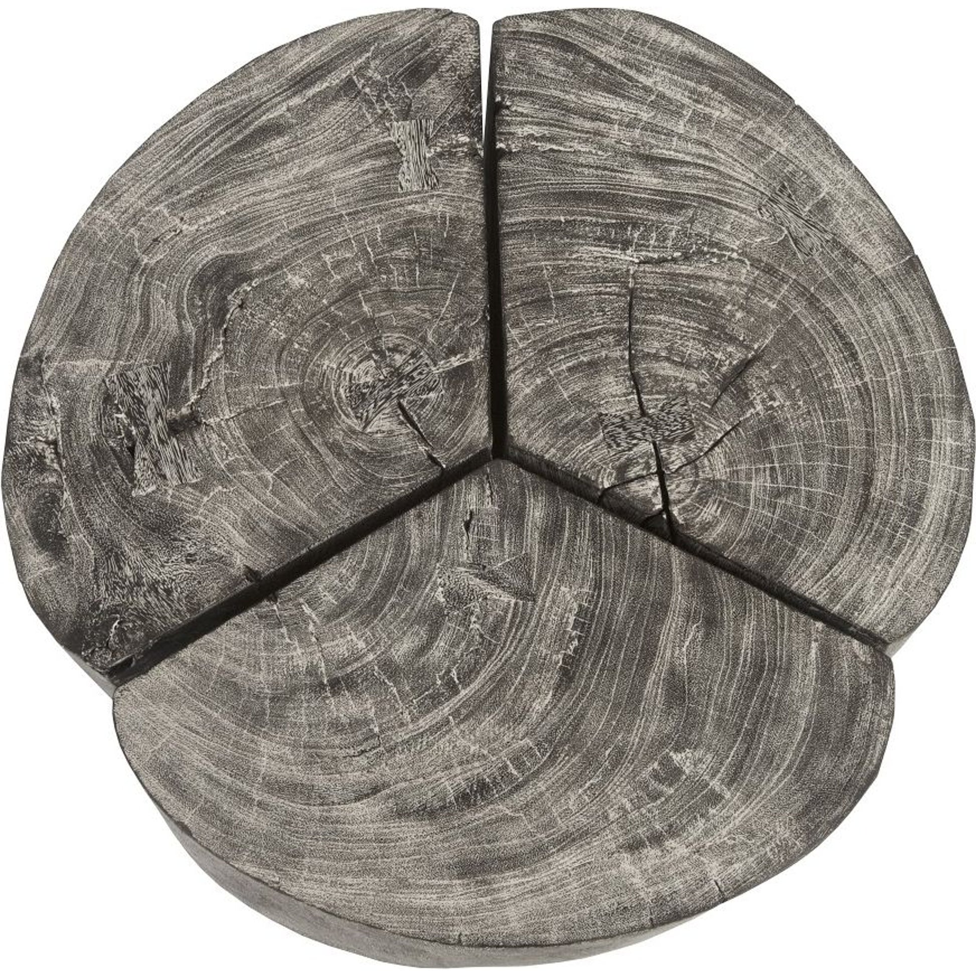 Clover Gray Stone Coffee Table by Phillips Collection in gray stone. Made from unique in a rustic style.