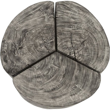 Clover Gray Stone Coffee Table by Phillips Collection in gray stone. Made from unique in a rustic style.