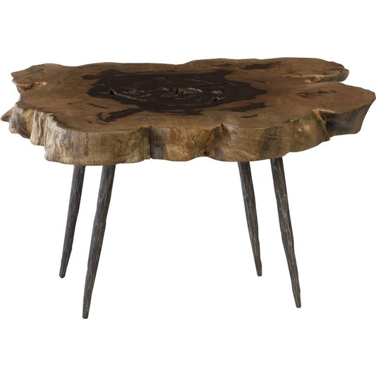 Forged Wood Coffee Table by Phillips Collection in brown. Made from metal in a eclectic & global style.