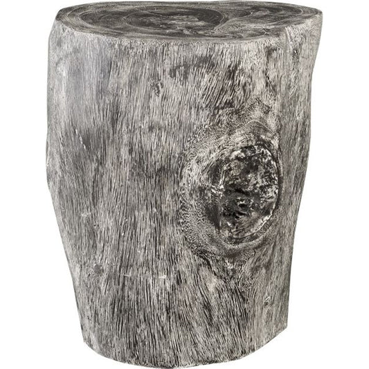 Stump Stool Gray Stone by Phillips Collection in gray stone. Made from wood in a eclectic & global style.