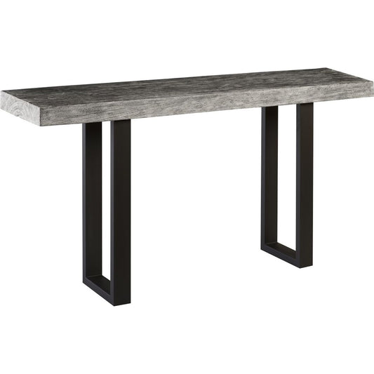 Wood Console Table by Phillips Collection in gray stone. Made from unique in a eclectic & global style.
