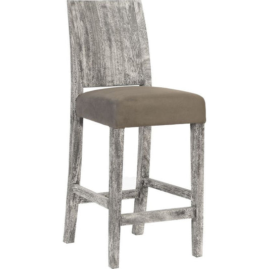 Origins Counter Stool by Phillips Collection in gray stone. Made from wood in a eclectic & global style.
