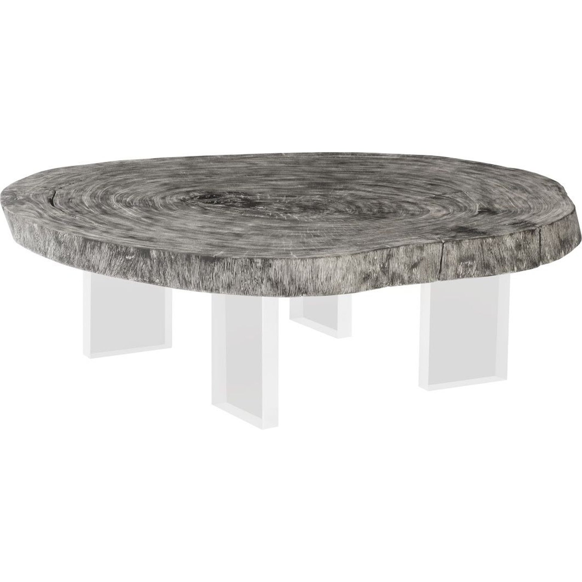 Floating Coffee Table with Acrylic Legs by Phillips Collection. Made from wood, chamcha wood acrylic in a modern style.