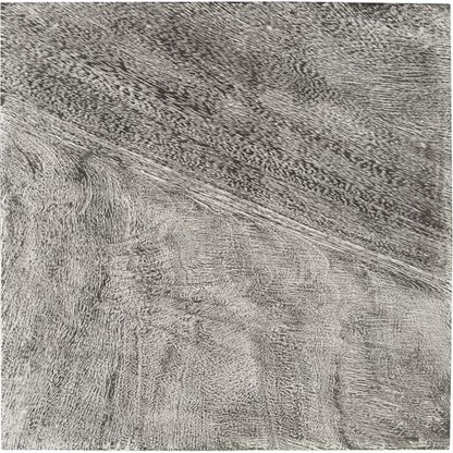 Geometry Side Table by Phillips Collection in gray stone. Made from wood in a rustic style.