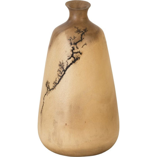 Lightning Vase by Phillips Collection in brown and charred, natural. Made from wood in a eclectic & global style.