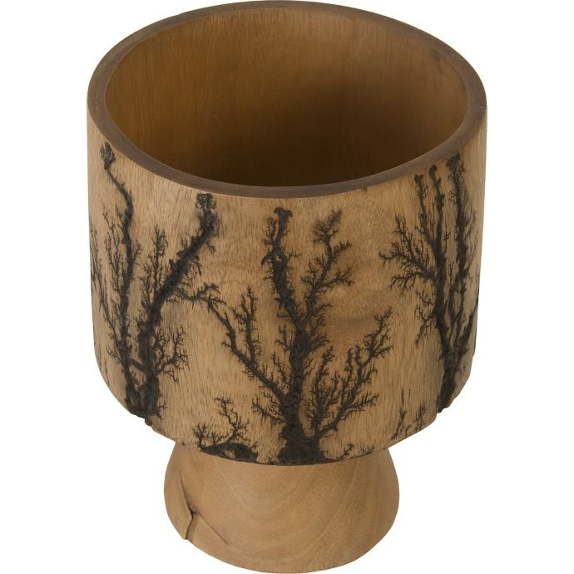 Lightning Vase by Phillips Collection in brown and charred, natural. Made from wood in a eclectic & global style.