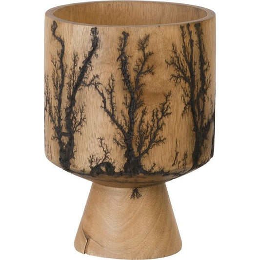 Lightning Vase by Phillips Collection in brown and charred, natural. Made from wood in a eclectic & global style.