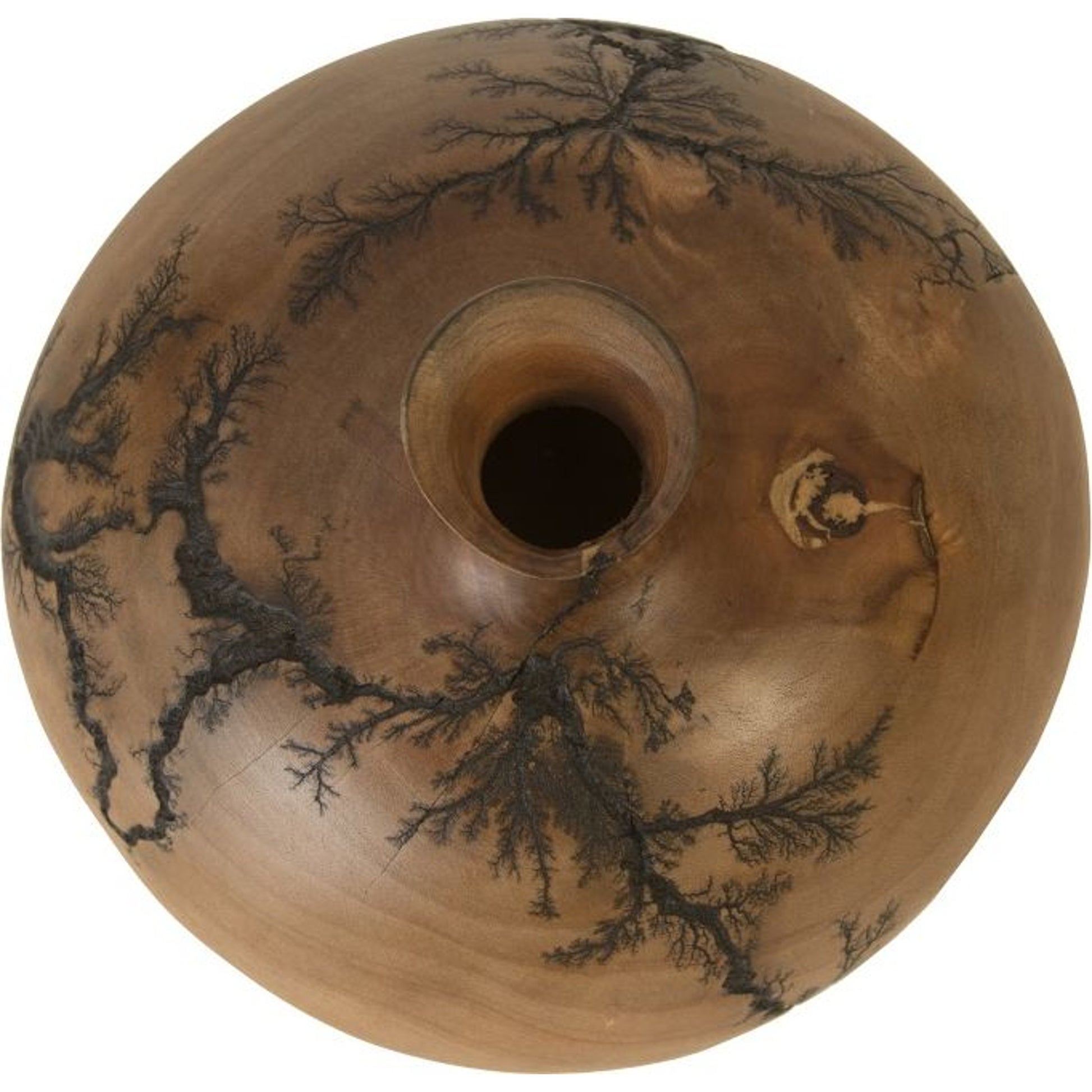 Lightning Vase by Phillips Collection in brown and charred, natural. Made from wood in a eclectic & global style.