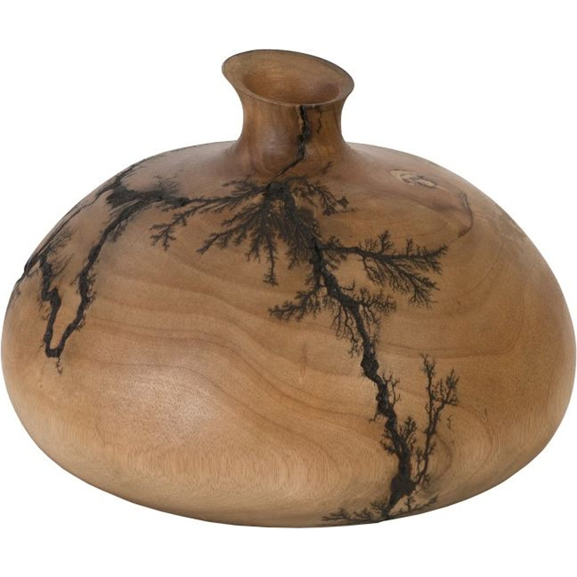 Lightning Vase by Phillips Collection in brown and charred, natural. Made from wood in a eclectic & global style.