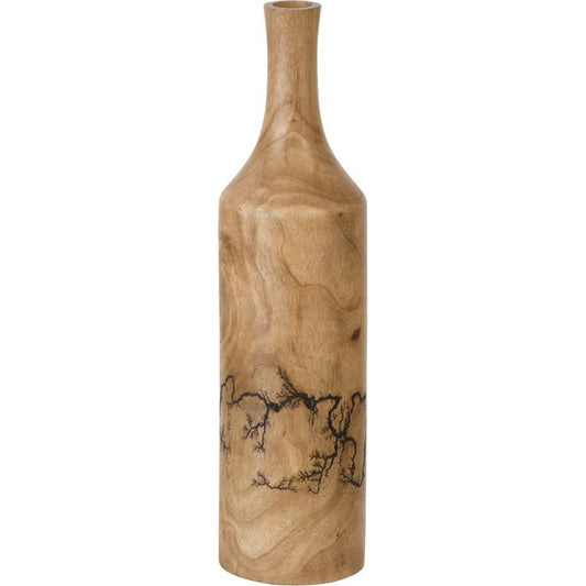 Lightning Tapered Bottle by Phillips Collection in brown and charred, natural. Made from wood in a eclectic & global style.