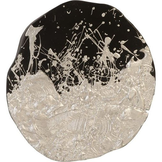 Wisp Wall Tile by Phillips Collection in black, silver and silver leaf. Made from wood in a eclectic & global style.