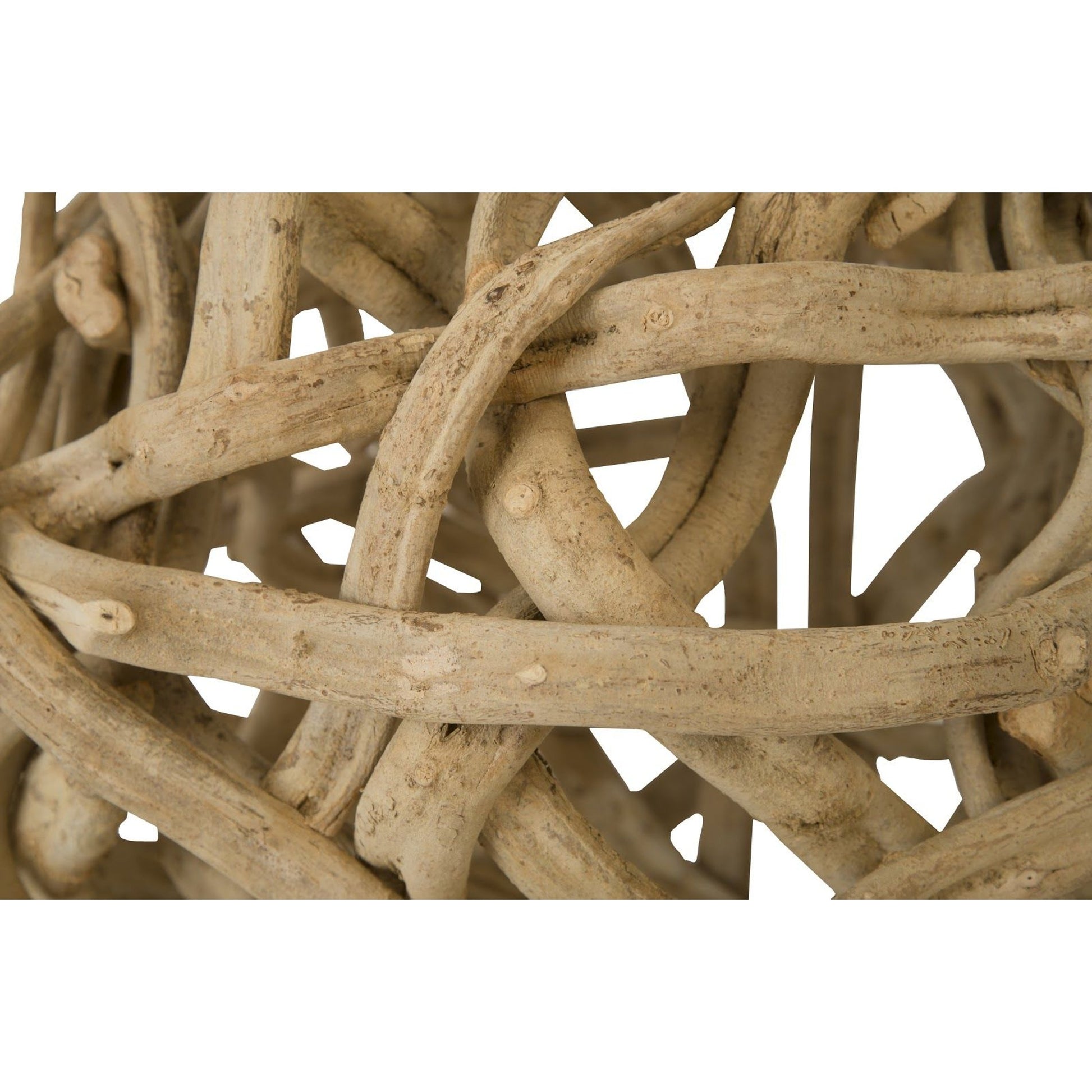 Vine Ball by Phillips Collection in natural. Made from wood in a coastal style.