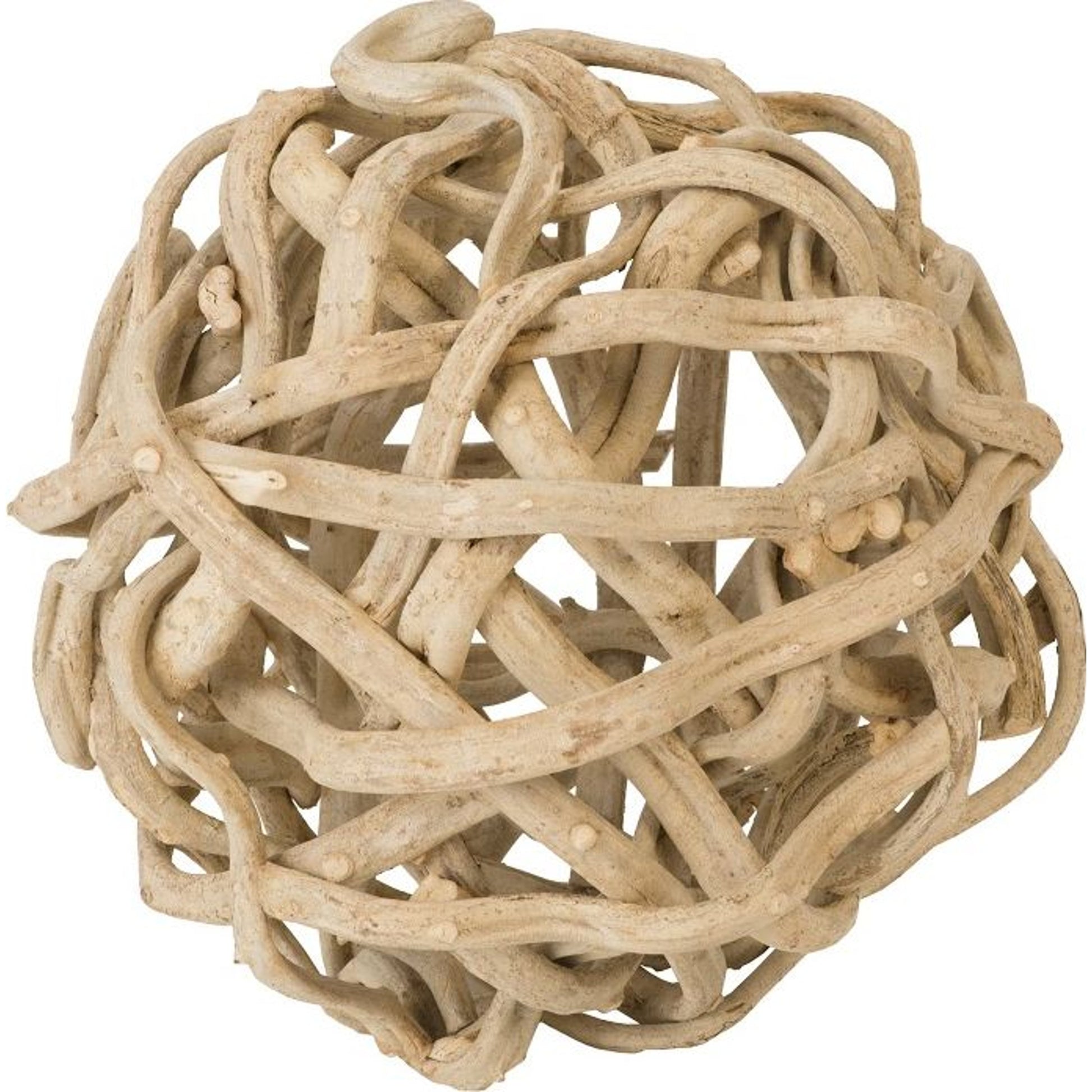 Vine Ball by Phillips Collection in natural. Made from wood in a coastal style.