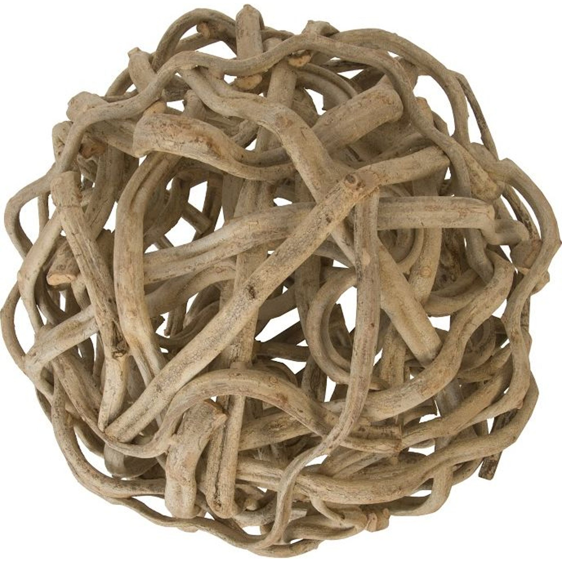 Vine Ball by Phillips Collection in natural. Made from wood in a coastal style.