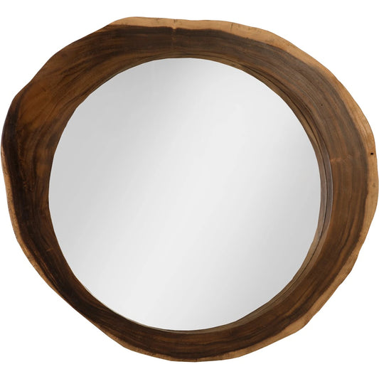 Freeform Mirror by Phillips Collection in brown. Made from wood, chamcha wood in a eclectic & global style.