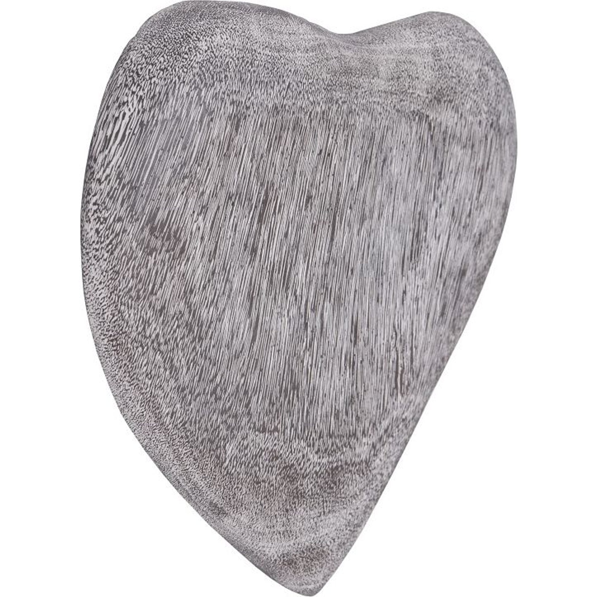 Heart Wall Tile by Phillips Collection in gray and gray stone. Made from wood in a eclectic & global style.