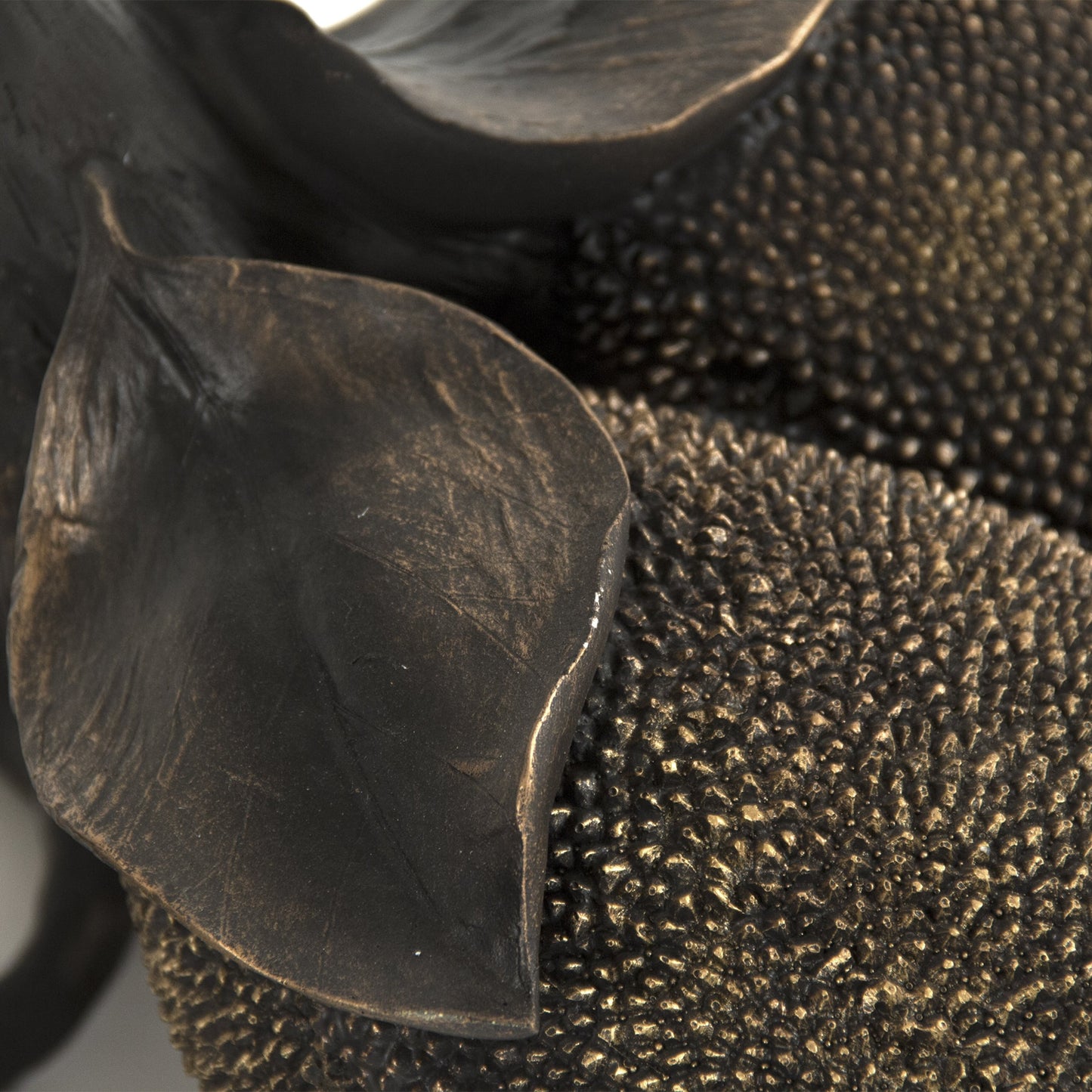 002 S-338208 | Closeup | Resin Double Jackfruit by Zentique in distressed bronze and resin. Made from resin in a traditional style.