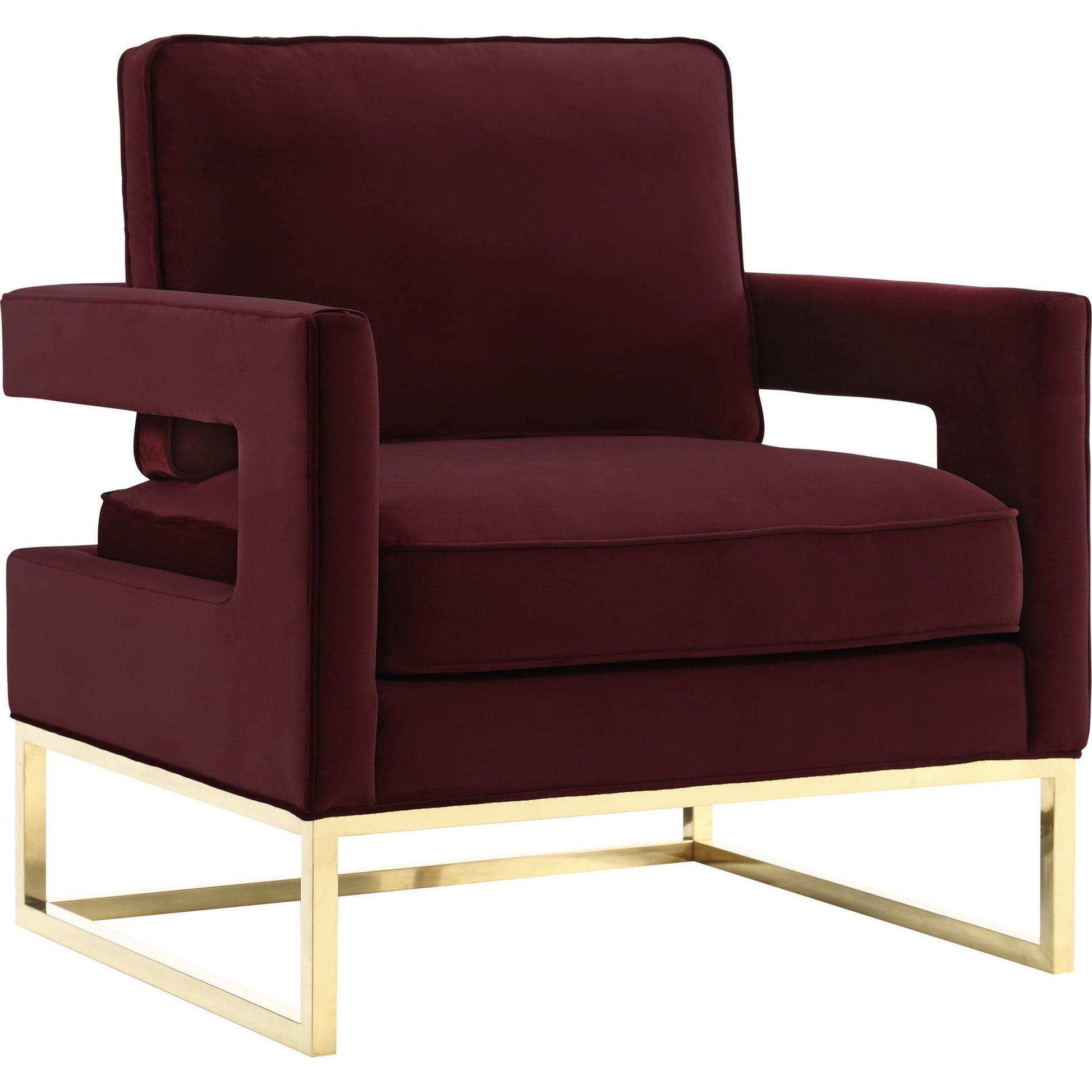 Avery Chair by TOV Furniture in gold. Made from unique in a modern style.