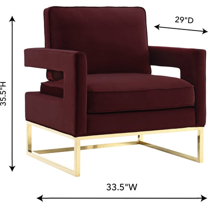 Avery Chair by TOV Furniture in gold. Made from unique in a modern style.