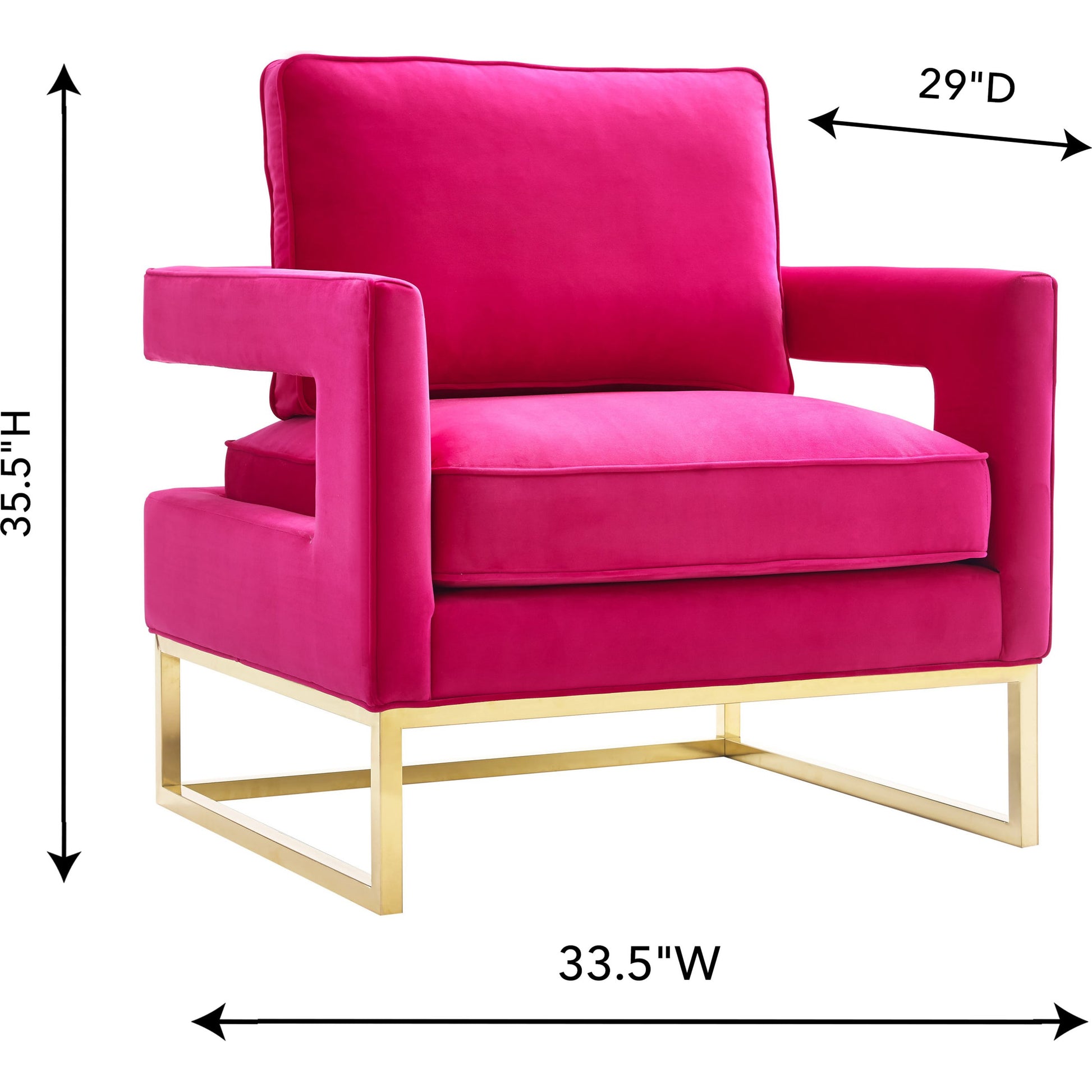 Avery Chair by TOV Furniture in gold. Made from unique in a modern style.