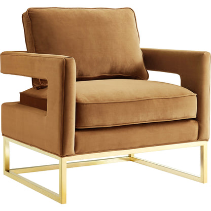 Avery Chair by TOV Furniture in gold. Made from unique in a modern style.