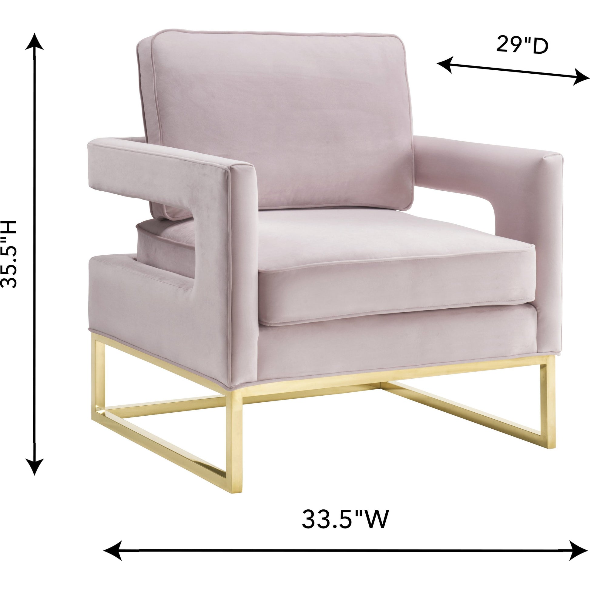 Avery Chair by TOV Furniture in gold. Made from unique in a modern style.