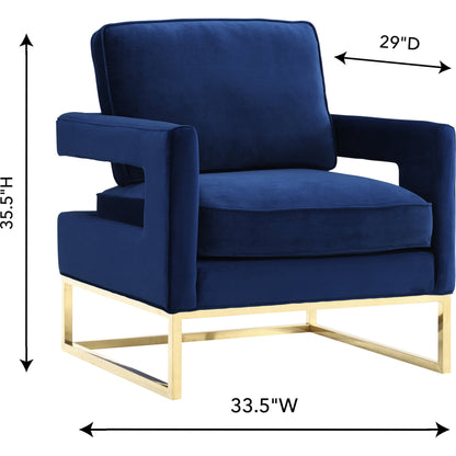 Avery Chair by TOV Furniture in gold. Made from unique in a modern style.