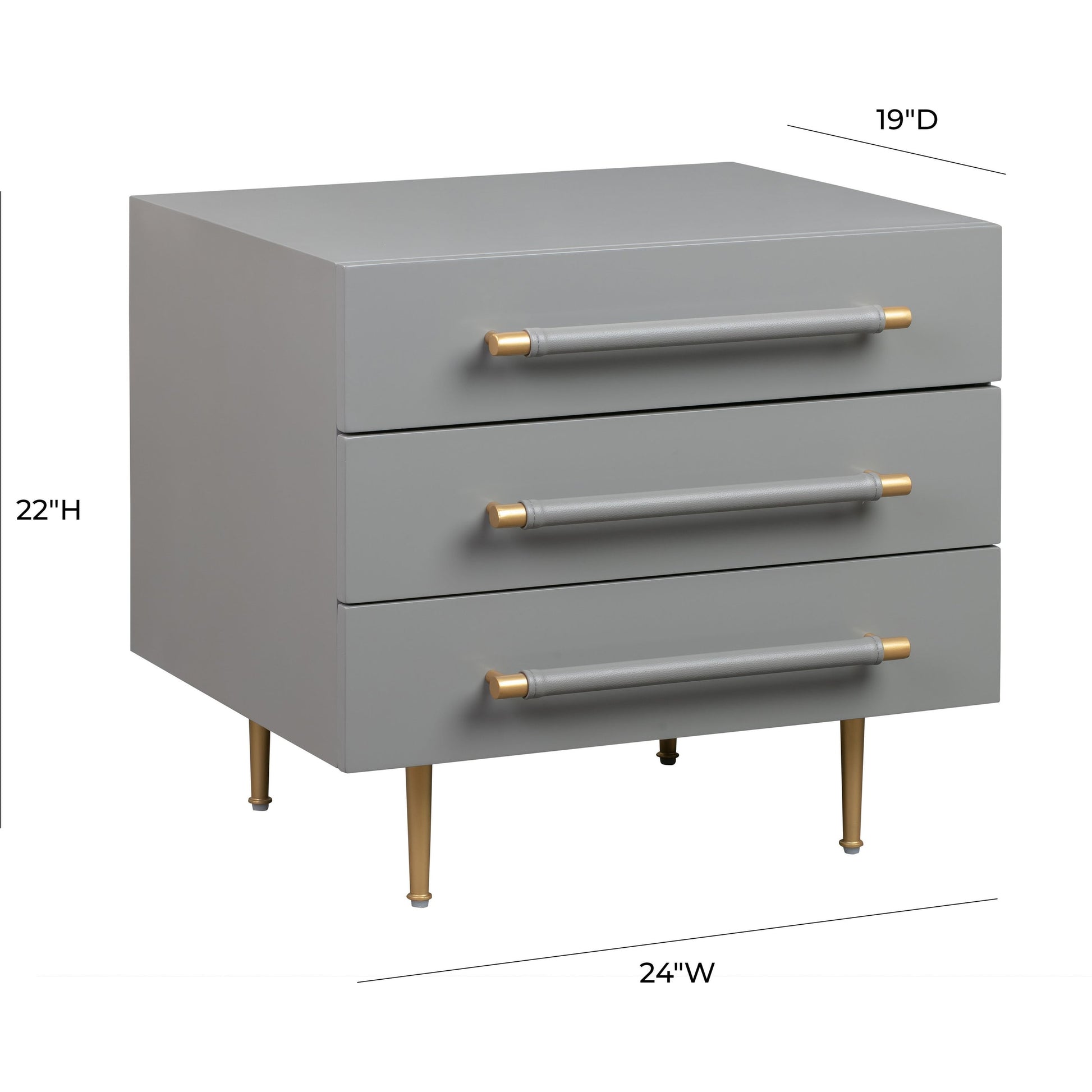 Trident Nightstand by TOV Furniture. Made from unique in a modern style.