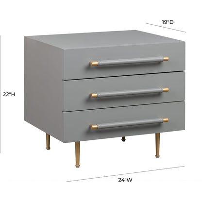 Trident Nightstand by TOV Furniture. Made from unique in a modern style.