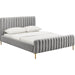 Angela Bed by TOV Furniture. Made from velvet in a transitional style.