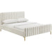 Angela Bed by TOV Furniture. Made from velvet in a transitional style.