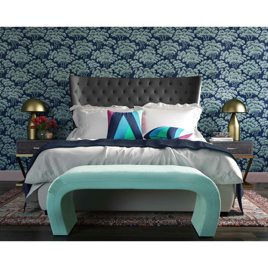 Kenya Bench by TOV Furniture. Made from velvet in a modern style.