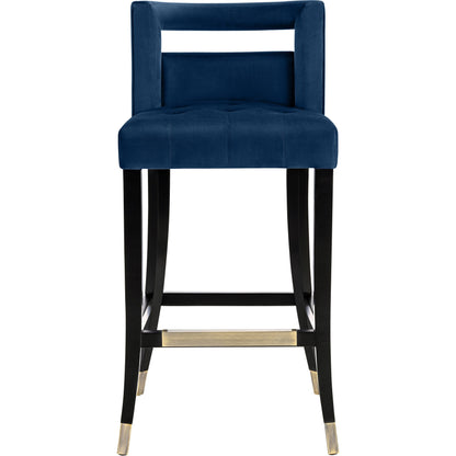Hart Velvet Counter Stool by TOV Furniture. Made from velvet, birch in a transitional style.