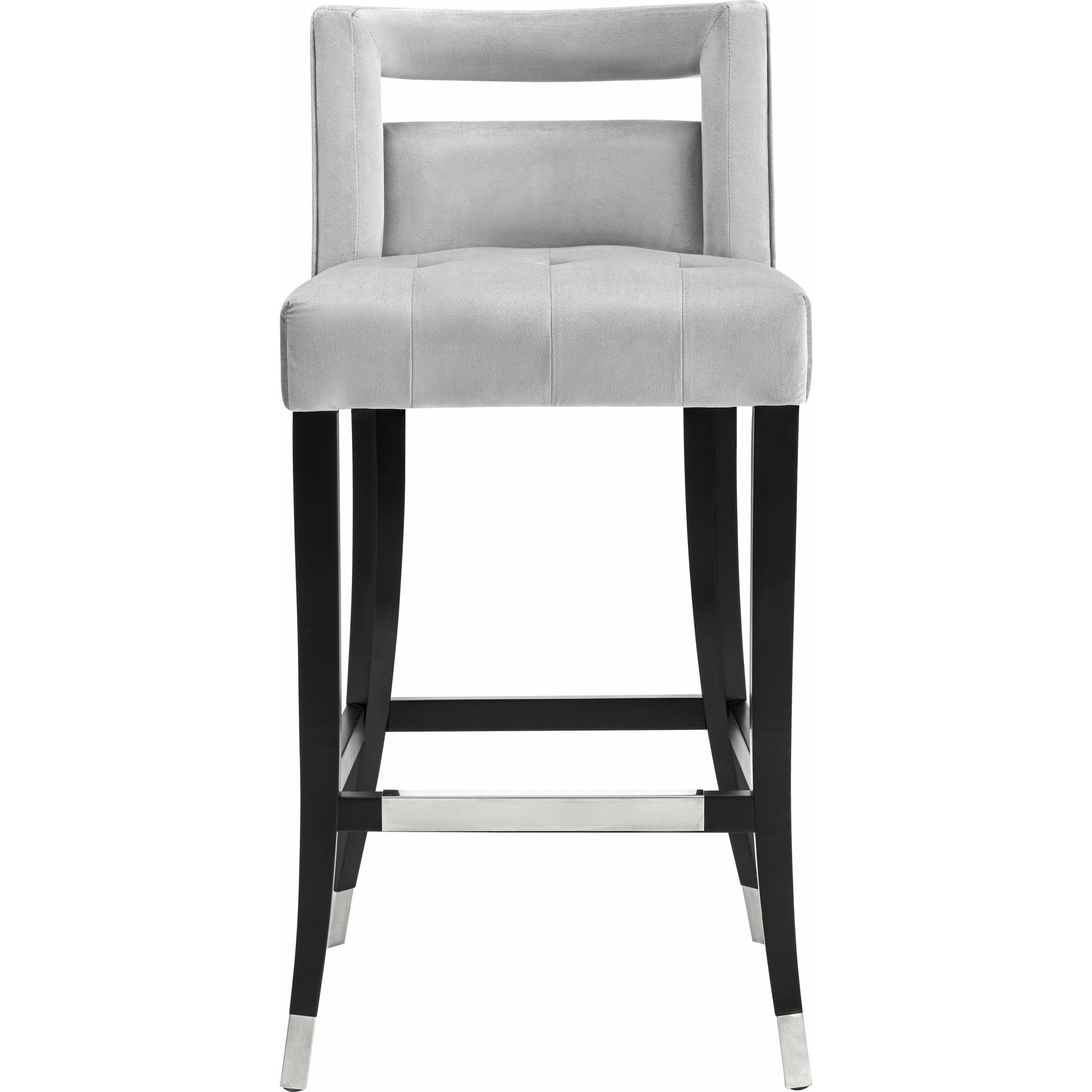 Hart Velvet Bar Stool by TOV Furniture. Made from velvet, birch in a transitional style.
