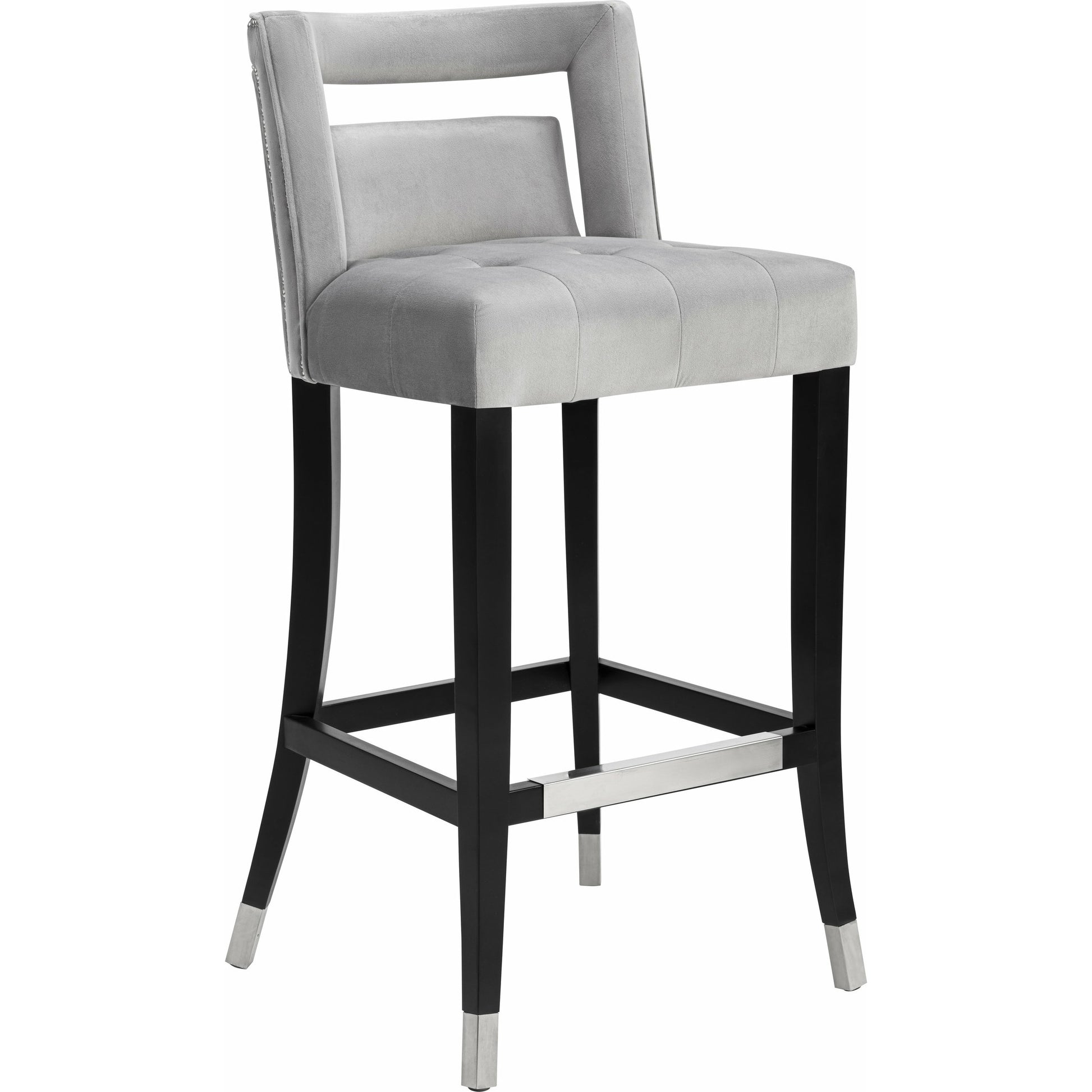 Hart Velvet Counter Stool by TOV Furniture. Made from velvet, birch in a transitional style.