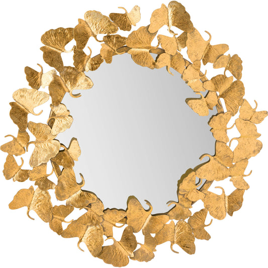 Lyrical Mirror by TOV Furniture in gold. Made from glass in a eclectic & global style.