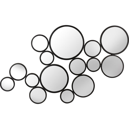 Zoha Mirror by TOV Furniture in black. Made from iron in a modern style.