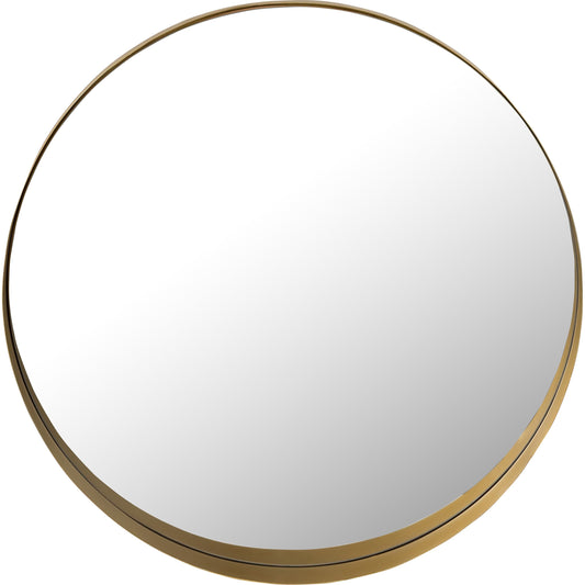 Rella Mirror by TOV Furniture in brass. Made from iron in a modern style.