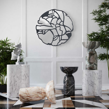 Slab Side Table by TOV Furniture. Made from concrete in a modern style.