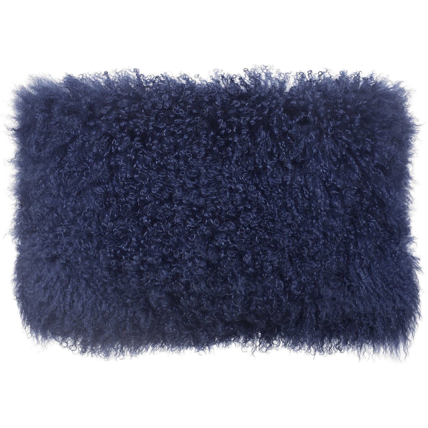 001 S-245816 | Primary Silo | Tibetan Sheep Long Pillow by TOV Furniture in blue. Made from sheepskin in a modern style.