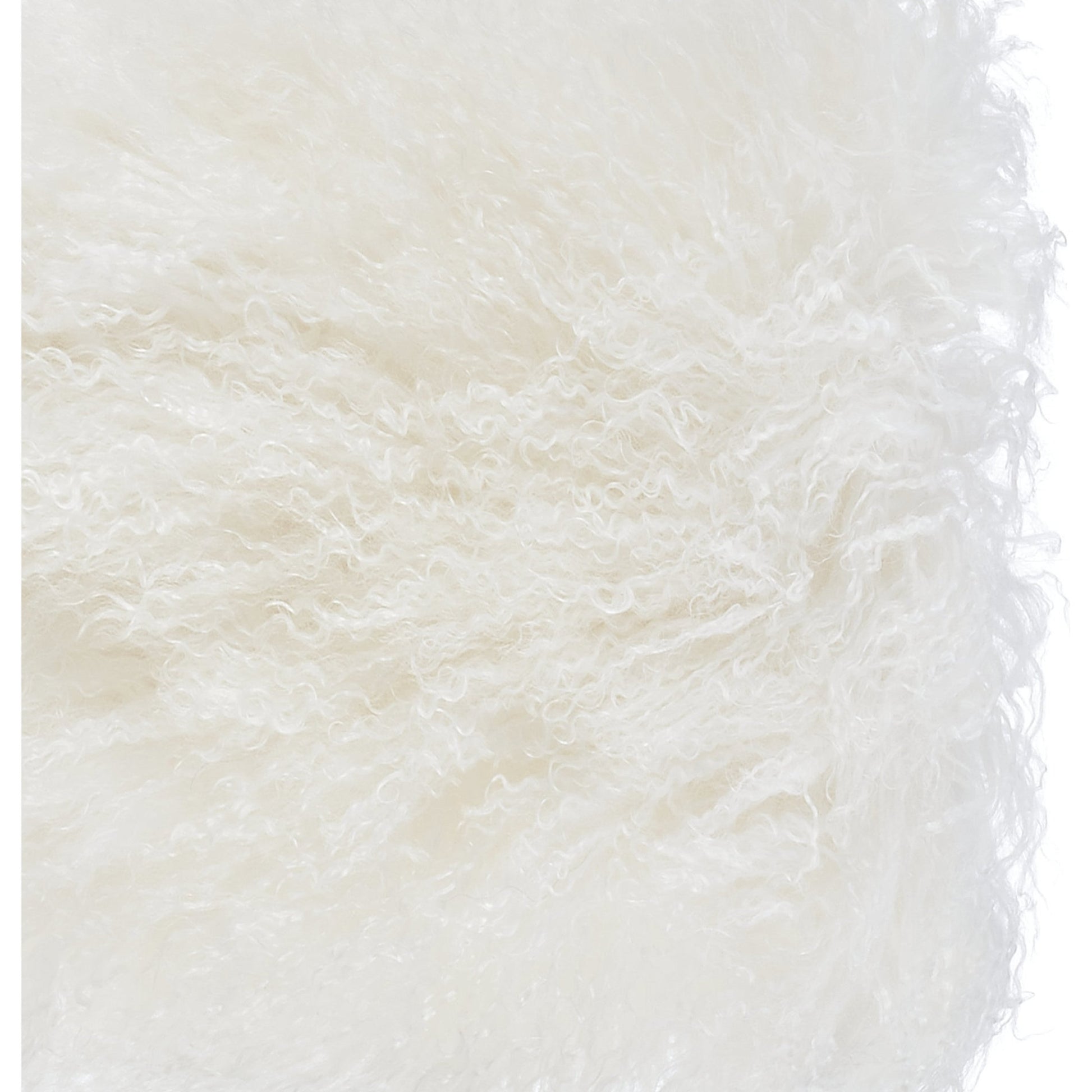 Tibetan Sheep Long Pillow by TOV Furniture in blue. Made from sheepskin in a modern style.