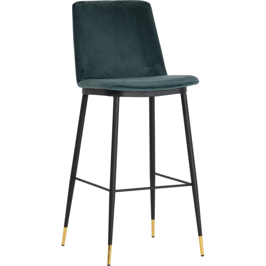 Evora Velvet Counter Stool by TOV Furniture. Made from velvet in a transitional style.