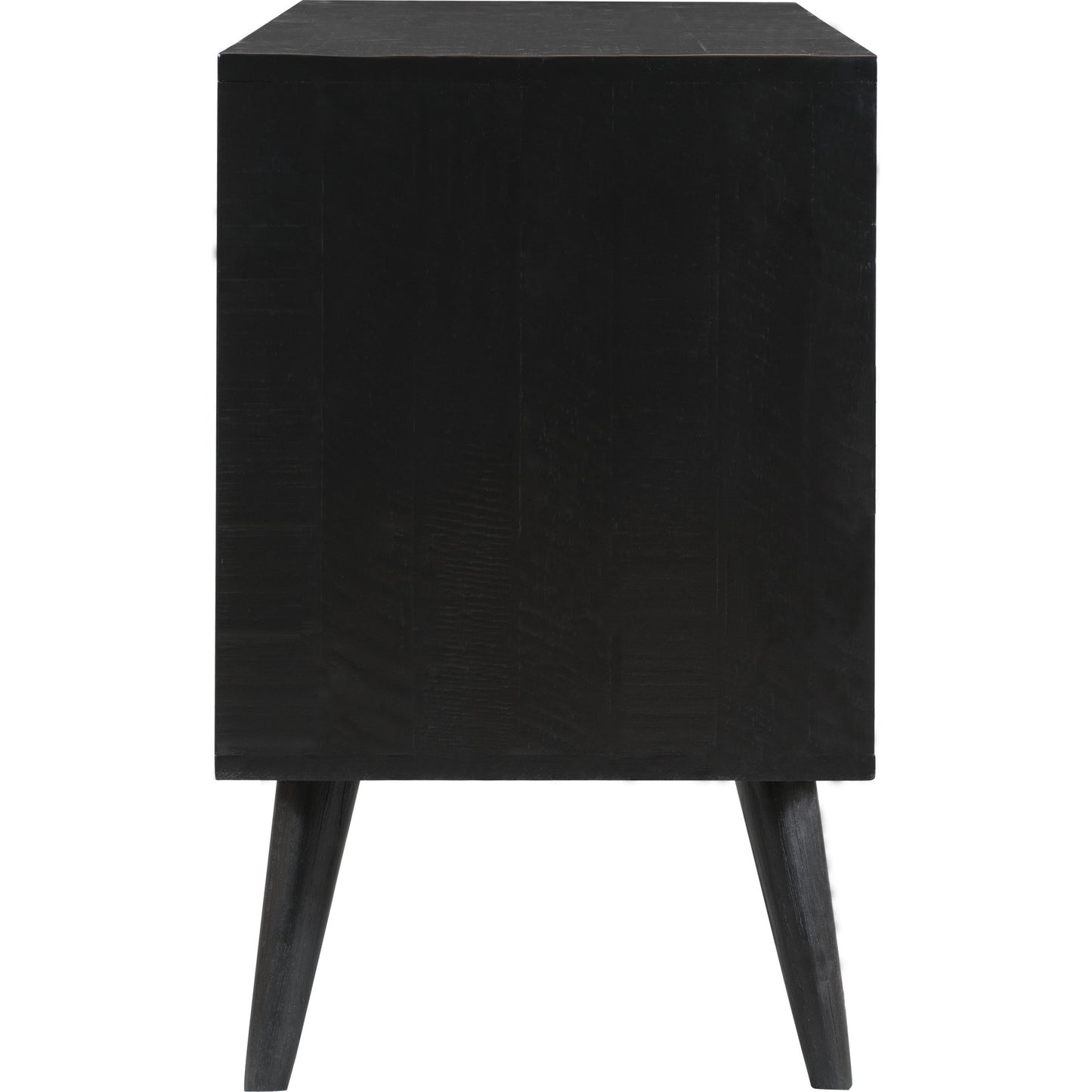 005 SR-389811 | Additional Silo | Valentina Buffet by TOV Furniture in rubbed black. Made from solid acacia, mdf, acacia veneer in a modern style.