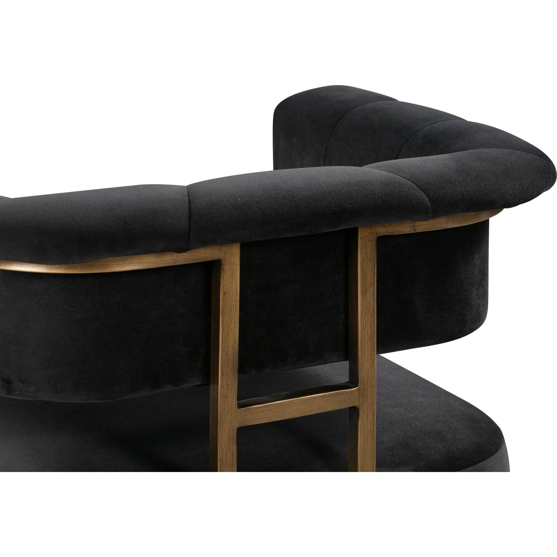 Astrid Counter Stool by TOV Furniture in blush. Made from velvet in a modern style.