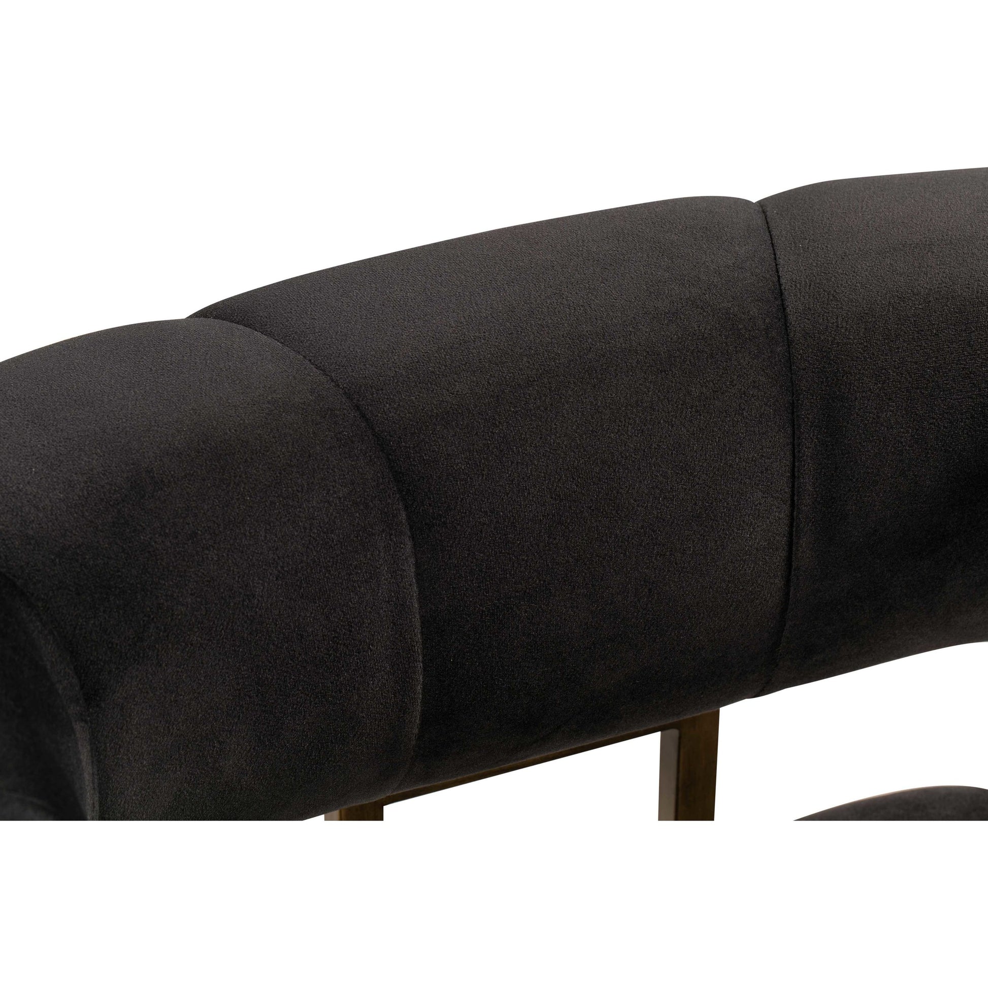 Astrid Counter Stool by TOV Furniture in blush. Made from velvet in a modern style.