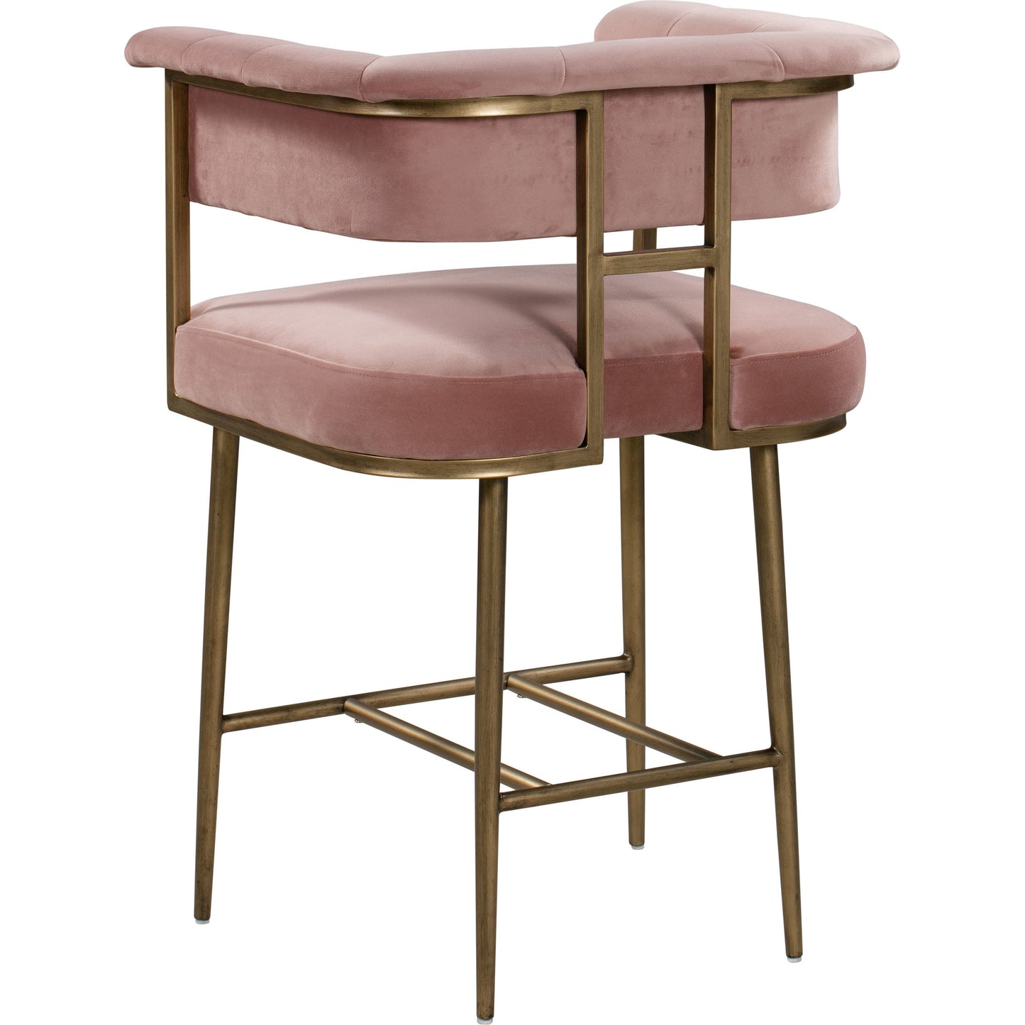 003 SR-389533 | Additional Silo | Astrid Counter Stool by TOV Furniture in blush. Made from velvet in a modern style.